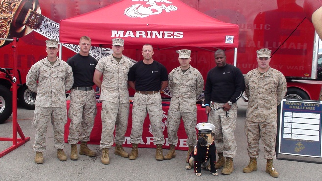 US marines with Gunny at FIM World Superbike